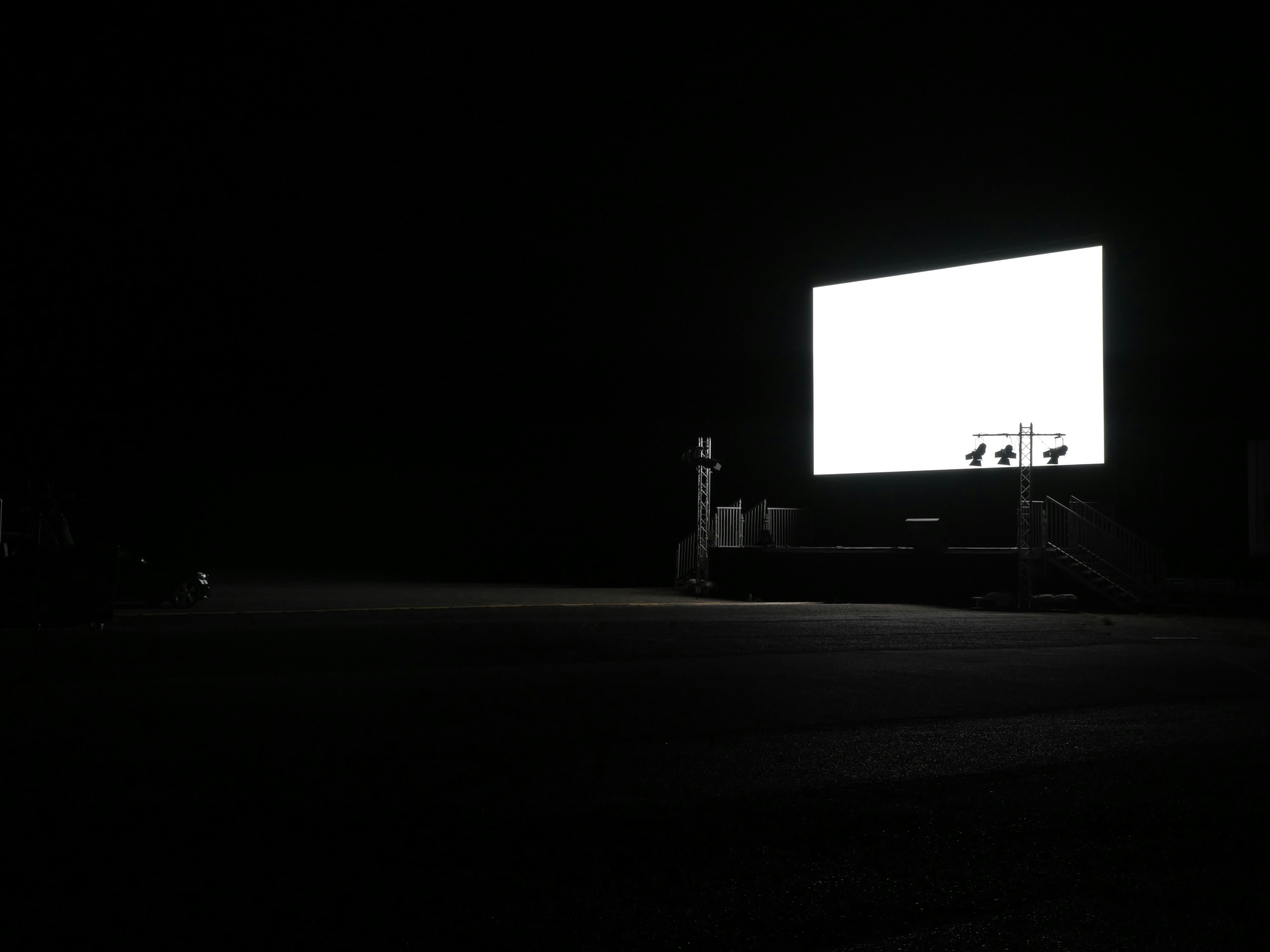 Advertising billboard at night